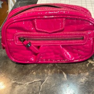 Henri Bendel pink alligator cosmetic bag NWT